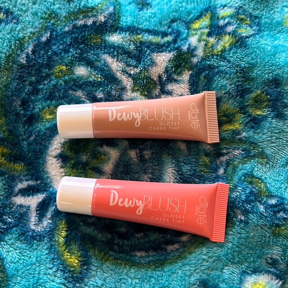 Ciate Dewy Blush glossy cheek tint bundle: Papaya/ Coconut